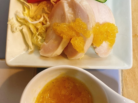 夏みかんとめんつゆドレッシング